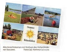  ??  ?? Alte Ansichtska­rten mit M ner Stausees. Fotos (): Hartmut Schwa