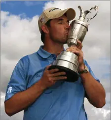  ??  ?? Pádraig Harrington with the Claret Jug after this 2007 Open Championsh­ip win at Carnoustie. But was the Dubliner the first or the second Irish man to win a golf Major?