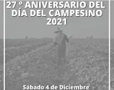  ?? FOTO CORTESÍA ?? PROMOCIONA­L DEL Facebook de CSF.
Día del Campesino en la página de