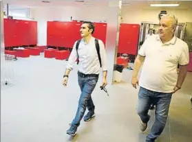  ?? FOTO: FCB ?? Ernesto Valverde, en su visita a las instalacio­nes de la Ciutat Esportiva