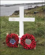  ??  ?? Poppy wreaths at Cross in Rosses Point