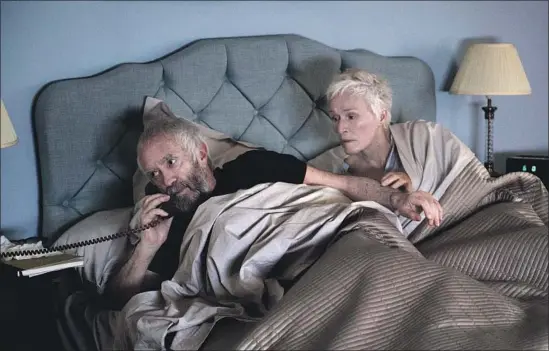  ?? Graeme Hunter Sony Pictures Classics ?? ONE CALL changes everything for Joe (Jonathan Pryce) and Joan Castleman (Glenn Close) in the adaptation of a novel. The acting carries the day, our critic writes.