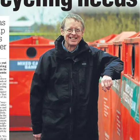  ??  ?? Andrew Llanwarne, coordinato­r of Friends of the Earth Tayside, said recycling should be made easier.