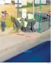  ?? M. G. ?? Secuencia de imágenes que muestran el momento en el que el presunto homicida fue detenido por la Guardia Civil horas después del tiroteo.