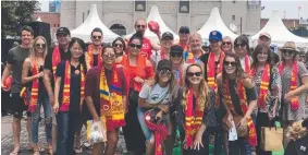  ??  ?? Gold Coast Suns family members made the long trip to China. Picture: GC SUNS