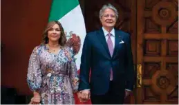  ?? ?? VISITA.
Guillermo Lasso, presidente de Ecuador, y su esposa, Lourdes Alcívar, ayer.