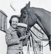  ?? ?? Judy Percival meeting Red Rum at trainer Ginger Mccain’s Southport stables while out canvassing for her husband, the MP Sir Ian Percival