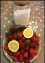  ??  ?? Ingredient­s
4 pints of strawberri­es (hulled)
2 tablespoon­s of lemon juice
1 (1.75) packet of powdered pectin
3 cups of white sugar
(NB if you do not have pectin you can thicken your jam with either gelatine or cornstarch).