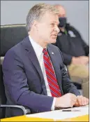  ?? Alex Brandon The Associated Press ?? FBI Director Christophe­r Wray speaks during a briefing Thursday at FEMA headquarte­rs in Washington.