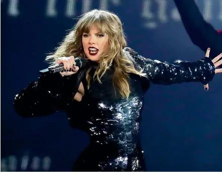  ?? AP ?? Taylor Swift is embroiled in an ugly row over Scooter Braun’s ownership of the rights to the masters and music catalogue from the star’s first six albums. She sought help from her loyal fans and their response was as expected – swift.