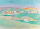  ?? ?? Andrew Dasburg (1887-1979), Ranchos Looking North, 1974. Pastel on paper, 16 x 23 in., signed and dated lower left. Courtesy Addison Rowe Gallery, Santa Fe, NM.