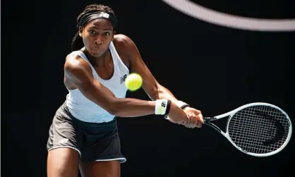  ??  ?? Coco Gauff at the Australian Open in January, where the American teenager reached the fourth round. Photograph: TPN/Getty Images