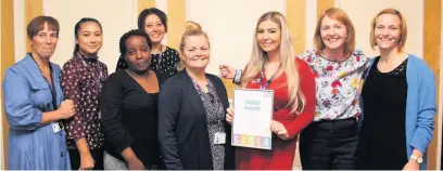  ??  ?? ●●From left are Lisa Williams, Zoe Bradshaw, Nozizwe Chirembo, Lisa Lewer, Vicky Brown, Kimberly Evans, Julie Spencer and Toni Stokes from the community eating disorders service