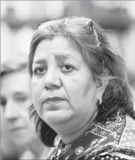  ??  ?? Griselda Triana pidió a periodista­s no guardar silencio y denunciar todos los crímenes ■ Foto Afp