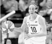  ?? ELAINE THOMPSON/ASSOCIATED PRESS ?? Seattle star Sue Bird and the Storm take on the Washington Mystics tonight in Game 1 of the WNBA Finals.