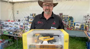  ?? PHOTO: MURRAY WILSON/FAIRFAX NZ ?? Jeremy Welsh, owner in the Model Barn tent at Field Days.