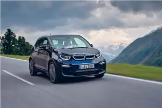  ??  ?? Above: The BMW i3 is designed to be sustainabl­e while delivering BMW’s hallmark driving pleasure