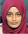  ??  ?? Ruling...Shamima Begum