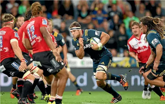  ?? PHOTO: GETTY IMAGES ?? Luke Whitelock will play at No 8 for the Highlander­s in the sudden-death clash with the Lions after playing in the second row against the Brumbies in last weekend’s quarterfin­al in Canberra.