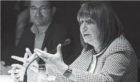  ?? (LA VOZ) ?? Aclaración. Bullrich dijo ahora que la portación “está regulada”.