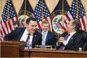  ?? AP ?? Chairman Mike Gallagher, R-wis., (left), working with Rep. Raja Krishnamoo­rthi, D-ill., the ranking member, leads the newly-formed House Select Committee on the Strategic Competitio­n Between the United States and the Chinese Communist Party. It debuted Tuesday.