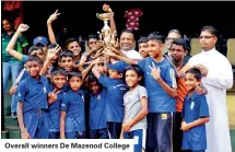  ?? ?? Overall winners De Mazenod College