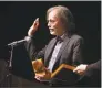  ?? Arnold Gold / Hearst Connecticu­t Media ?? Jackson Browne accepts the Gandhi Peace Award from Promoting Enduring Peace at Southern Connecticu­t State University in New Haven on Friday.