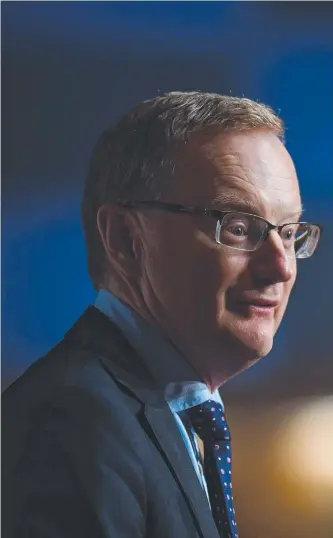  ?? Picture: AAP ?? Reserve Bank of Australia Governor Philip Lowe speaking at the lunch yesterday.