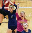  ?? Jason Fochtman ?? College Park players look for a tip call during the first set of a Region II-6A final volleyball match.