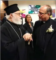  ?? HAROLD HOCH — FOR MEDIANEWS GROUP ?? His Eminence Metropolit­an Savas of Pittsburgh, who oversees Greek Orthodox churches in Pennsylvan­ia, Ohio and West Virginia, was among the dignitarie­s attending the retirement banquet for Rev. Thomas L. Pappalas.