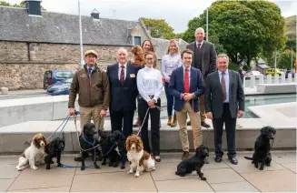  ?? ?? Representa­tives took their dogs to meet MSPS and air their unease about the Hunting with Dogs Bill