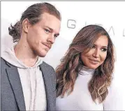 ?? [AP FILE PHOTO] ?? Ryan Dorsey, left, and Naya Rivera arrive at an event in Beverly Hills, Calif. An actress on the former hit show “Glee” has been charged with domestic battery in West Virginia. The Kanawha County Sheriff’s Office tweeted Sunday that 30-year-old Naya...