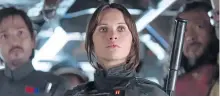  ?? SUPPLIED PHOTO ?? Above: Felicity Jones in her role as Jyn Erso in Rogue One. Doug Chiang, vicepresid­ent and executive creative director at Lucasfilm, says the Star Wars franchise is still influenced by creator George Lucas’ original universe.