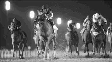  ?? ANDREW WATKINS ?? Mind Your Biscuits has been at the farm since this win in the Dubai Golden Shaheen in March.