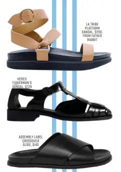  ?? ?? La Tribe platform sandal, $ 290, from Father Rabbit