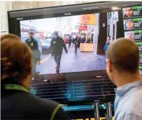  ?? AFP file ?? A facial-recognitio­n system for law enforcemen­t is on display at a conference in Washington. —