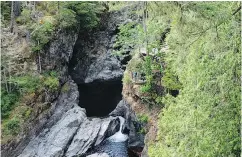  ?? — JIa BYERS ?? Sooke Potholes is a poorly named but beautiful provincial park west of Victoria.