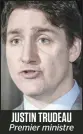  ?? ?? JUSTIN TRUDEAU Premier ministre