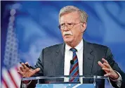  ?? [AP FILE PHOTO] ?? John R. Bolton, former U.S. ambassador to the United Nations, speaks at an event earlier this year.