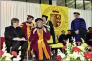  ?? SUBMITTED PHOTO — JIM ROESE/GWYNEDD MERCY UNIVERSITY ?? Gwynedd Mercy University inaugurate­s President Deanne D’Emilio last month.