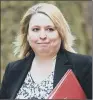  ??  ?? KAREN BRADLEY:To hold talks with Ulster parties in an attempt to re-establish powershari­ng.