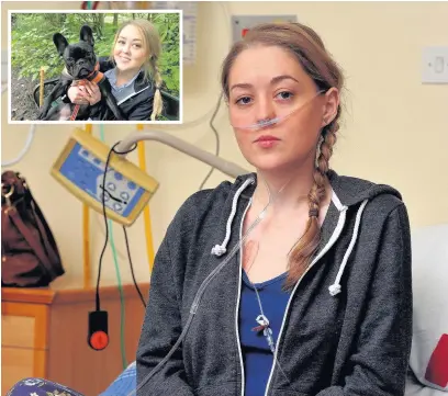  ??  ?? Kimberly Chard underwent a double lung transplant on Christmas Eve 2015. Inset, Kimberly says she is now enjoying a ‘huge’ difference to her life