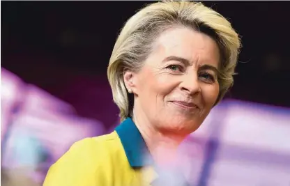  ?? Foto Kenzo Tribouilla­rd/AFP ?? »Uspešna in dinamična, svobodna in neodvisna Ukrajina je veliko boljša za nas kot nasprotno,« je ocenila nemška krščanska demokratka Ursula von der Leyen.