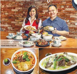  ??  ?? Co-founders of Hawker Hall Co-Martinent and Kong. – ADIB RAWI/THESUN
Yummy chicken curry laksa.
Wok fried Cantonese hor fun with Australian beef.