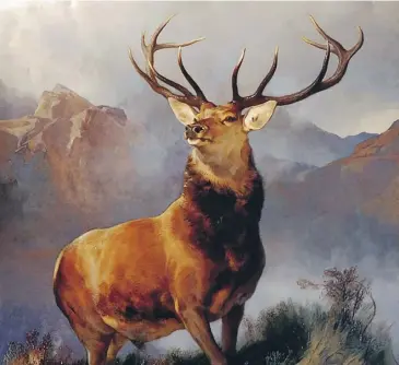  ?? ?? A lithograph­y of Powhatan’s Mantle at the Ashmolean Museum, Oxford, 1888, main; Landseer’s Monarch of the Glen, above; author Erika Howsare, right