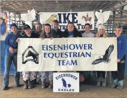  ?? SUBMITTED PHOTOS ?? Joining a high school equestrian team doesn’tmean you are just horsing around. Eisenhower won a second consecutiv­e district championsh­ip.