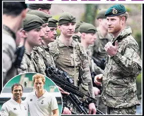  ??  ?? STANDING DOWN Harry will lose his roles with Marines and the Rugby Football Union