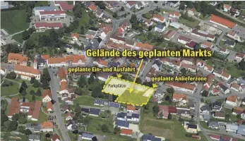  ?? FOTO: PLESSING, GRAFIK: MATTHIAS WAGNE ?? Das ist der umstritten­e Standort des geplanten Aldi-Markts.