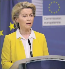  ?? EE ?? Ursula von der Leyen, presidenta de la Comisión Europea.