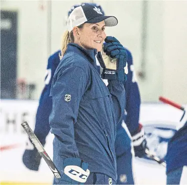  ?? ANDREW FRANCIS WALLACE TORONTO STAR ?? Hayley Wickenheis­er missed the call from Hall chair Lanny McDonald because she was taking a practical exam.